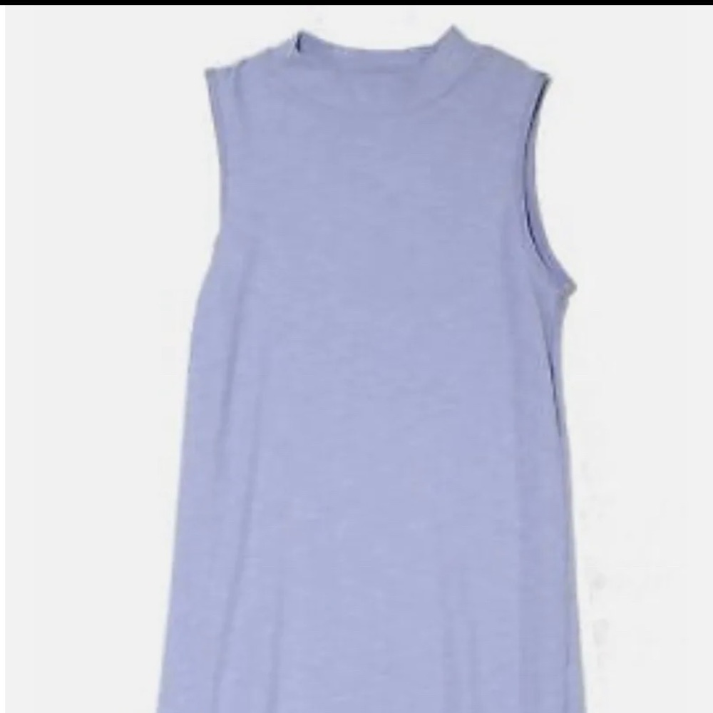 Cotton emporium girls mock neck ribbed knit shift dress blue size Xl (14)